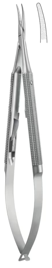 Portegü Mikro kilitsiz yuvarlak sap 1,2mm 25cm eğri elmas püskürtme