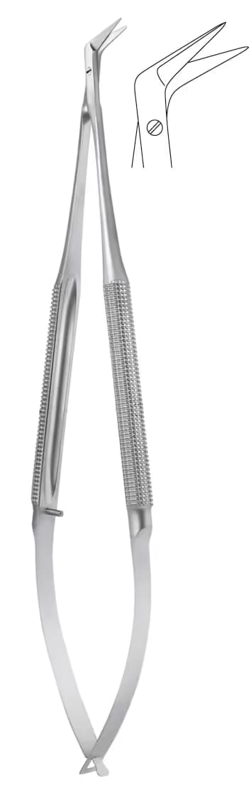 MİKRO MAKAS 16,5cm 60DERECE YUVARLAK SAP