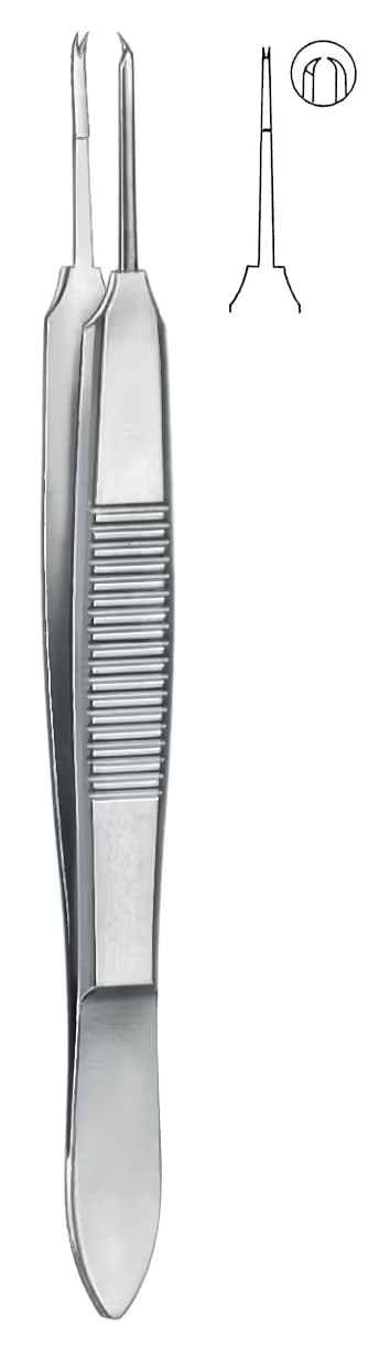 Dikiş Penseti Castroviejo 0,5mm 1x2 dişli düz 10cm
