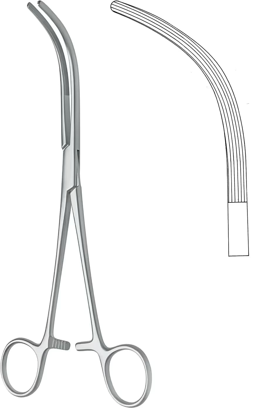 HEMOSTATİK KLEMP CRAFOORD-SELLORS EGRI 24CM