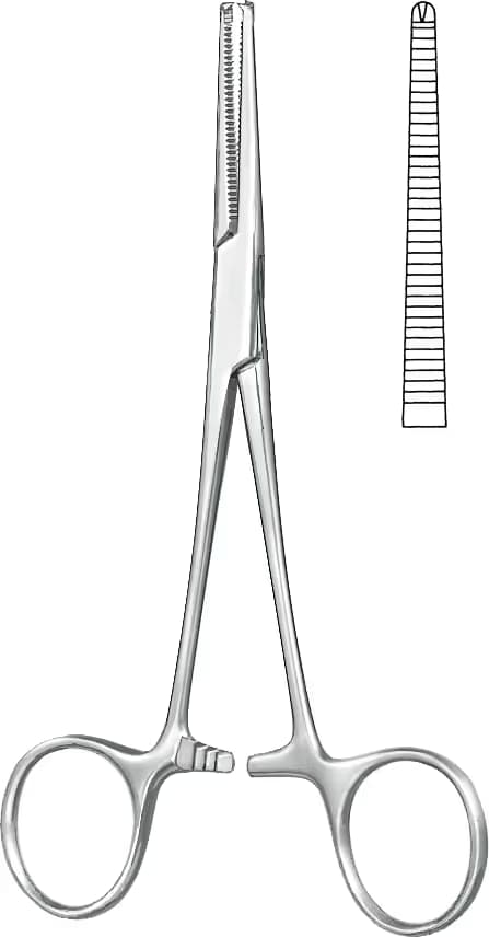 HEMOSTATİK KLEMP KOCHER NIPPON 1X2 DİŞLİ 14,5CM DÜZ